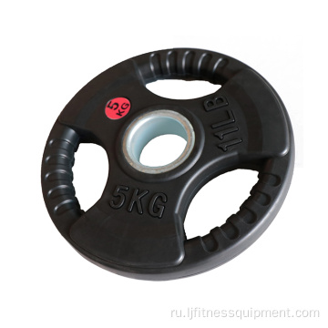 Черная резиновая тарелка Оптовая фитнес -оборудование